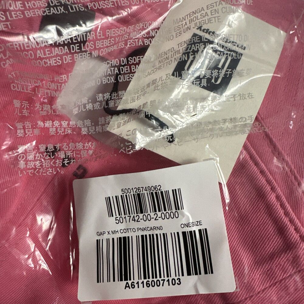 NWT  Gap x MadHappy 6-Panel Pink Mad Hat Adjustable Baseball Cap One Size - Picture 3 of 8